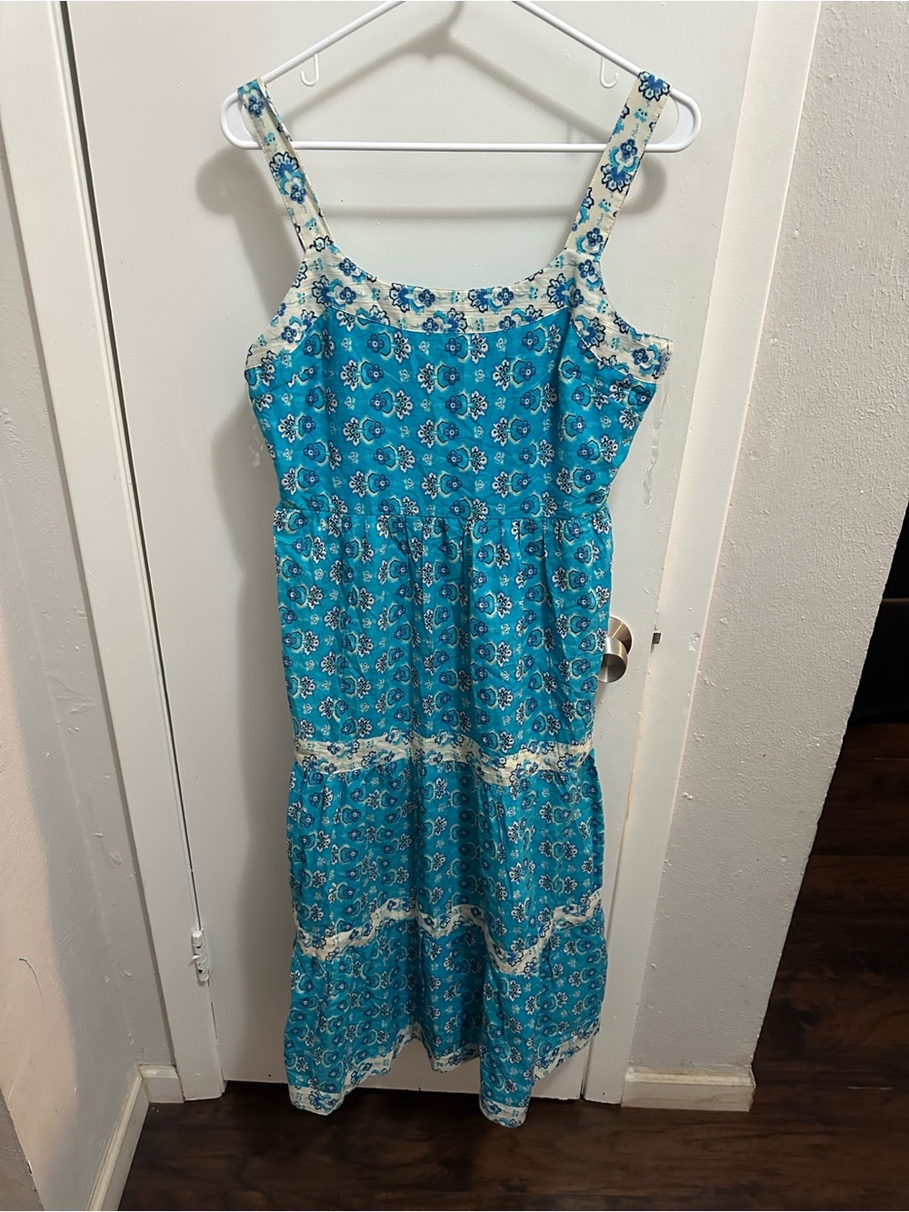 Harlow & Rose Teal Blue Floral Sundress